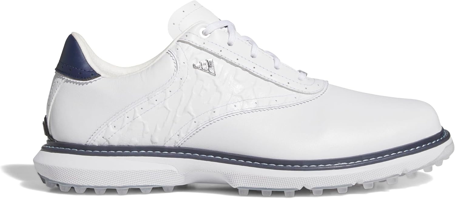 image:imageadidas Golf Mc70 SpikelessFtwr WhiteCollegiate NavyHalo Silver
