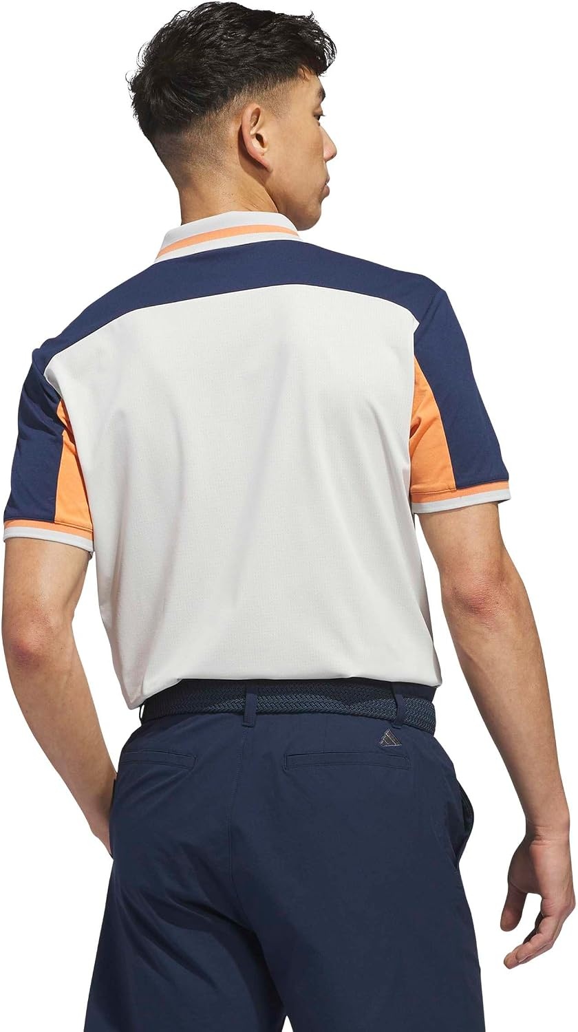 image:imageadidas Golf Mens Beyond Vent Polo ShirtOrbit Grey Collegiate Navy