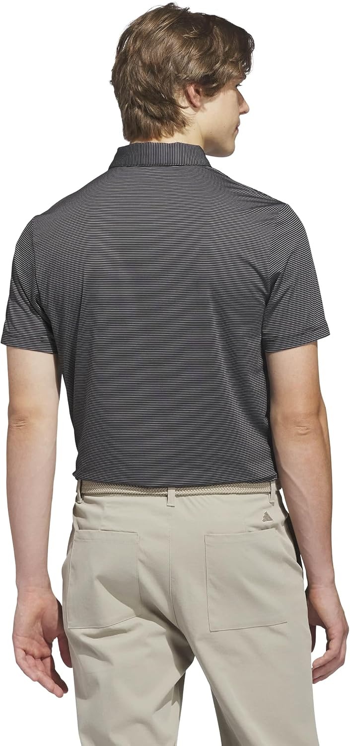 image:imageadidas Golf Ultimate365 Pencil Stripe Climacool Polo ShirtCarbon Black