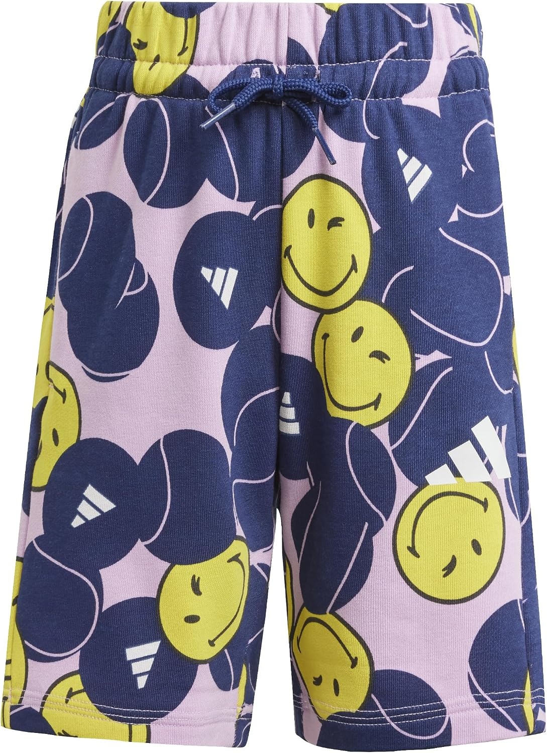 image:imageadidas Kids Smiley World Shorts Summer SetDark BlueWonder BlueBright YellowWhite