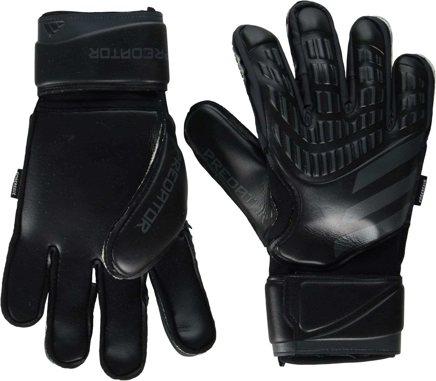 image:imageadidas Match Fingersave Goalkeeper Gloves Athletic WhiteBlackBlack