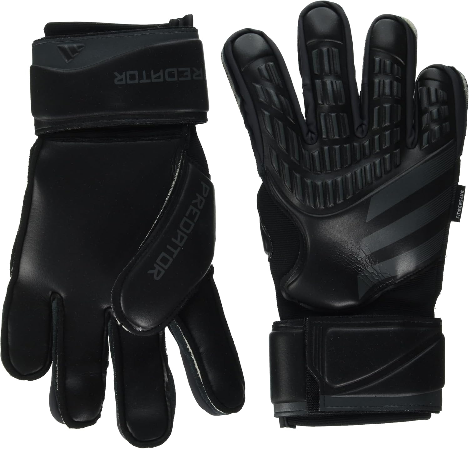 image:imageadidas Match Fingersave Goalkeeper Gloves Athletic WhiteBlackBlack