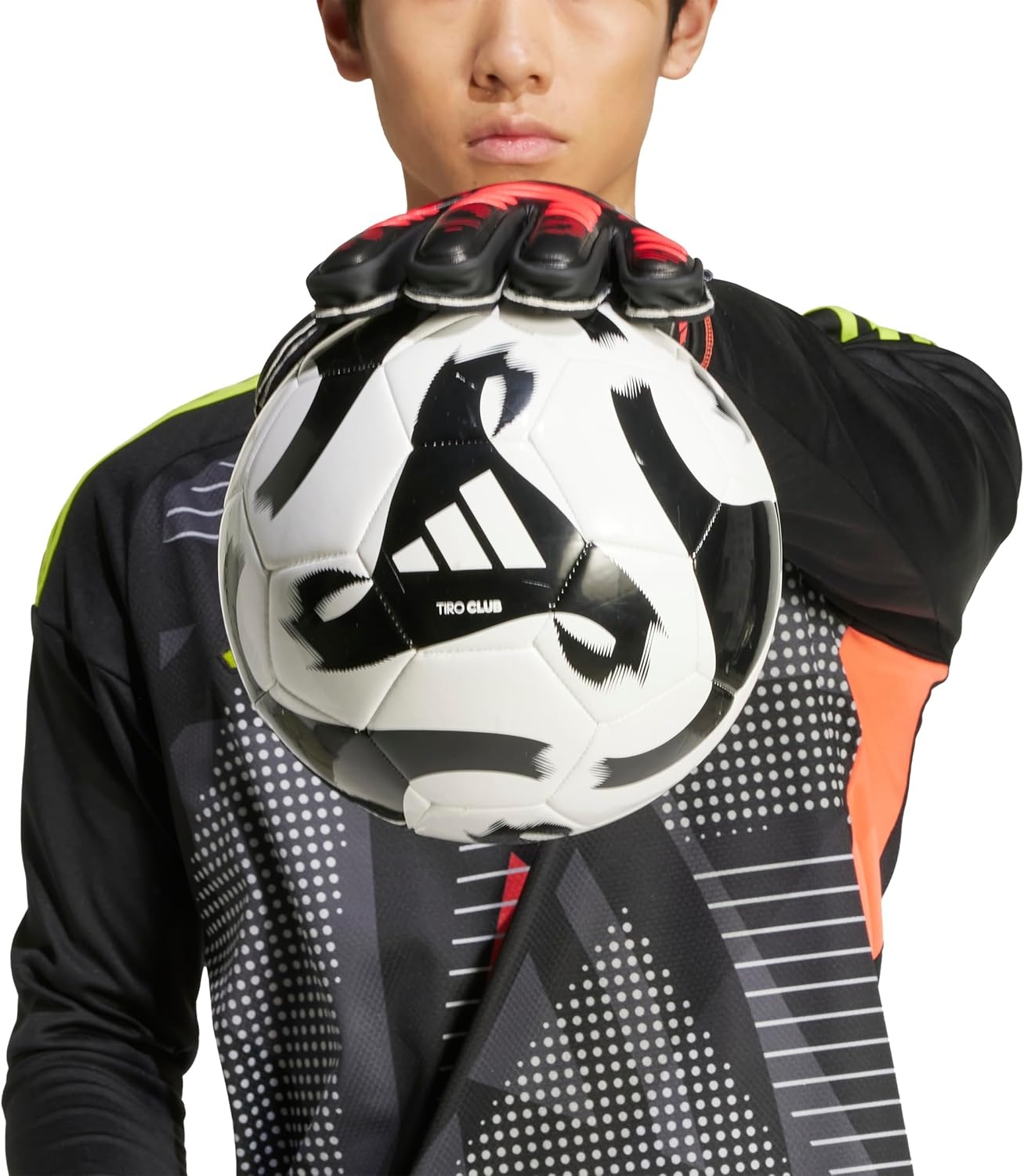 image:imageadidas Match Fingersave Goalkeeper Gloves Athletic WhiteBlackBlackLucid Red