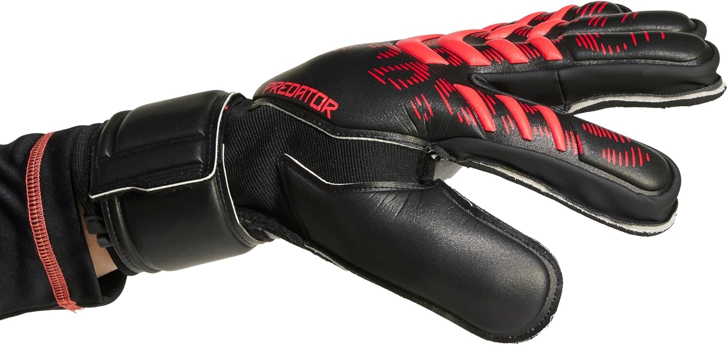 image:imageadidas Match Fingersave Goalkeeper Gloves Athletic WhiteBlackBlackLucid Red