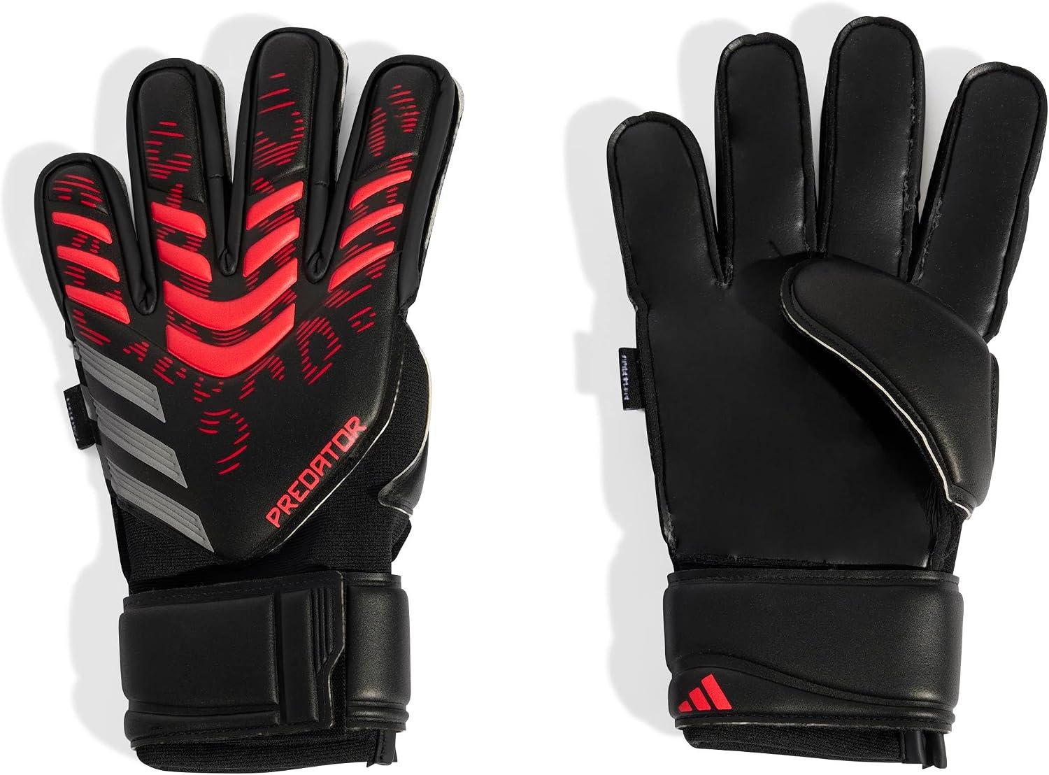 image:imageadidas Match Fingersave Goalkeeper Gloves Athletic WhiteBlackBlackLucid Red