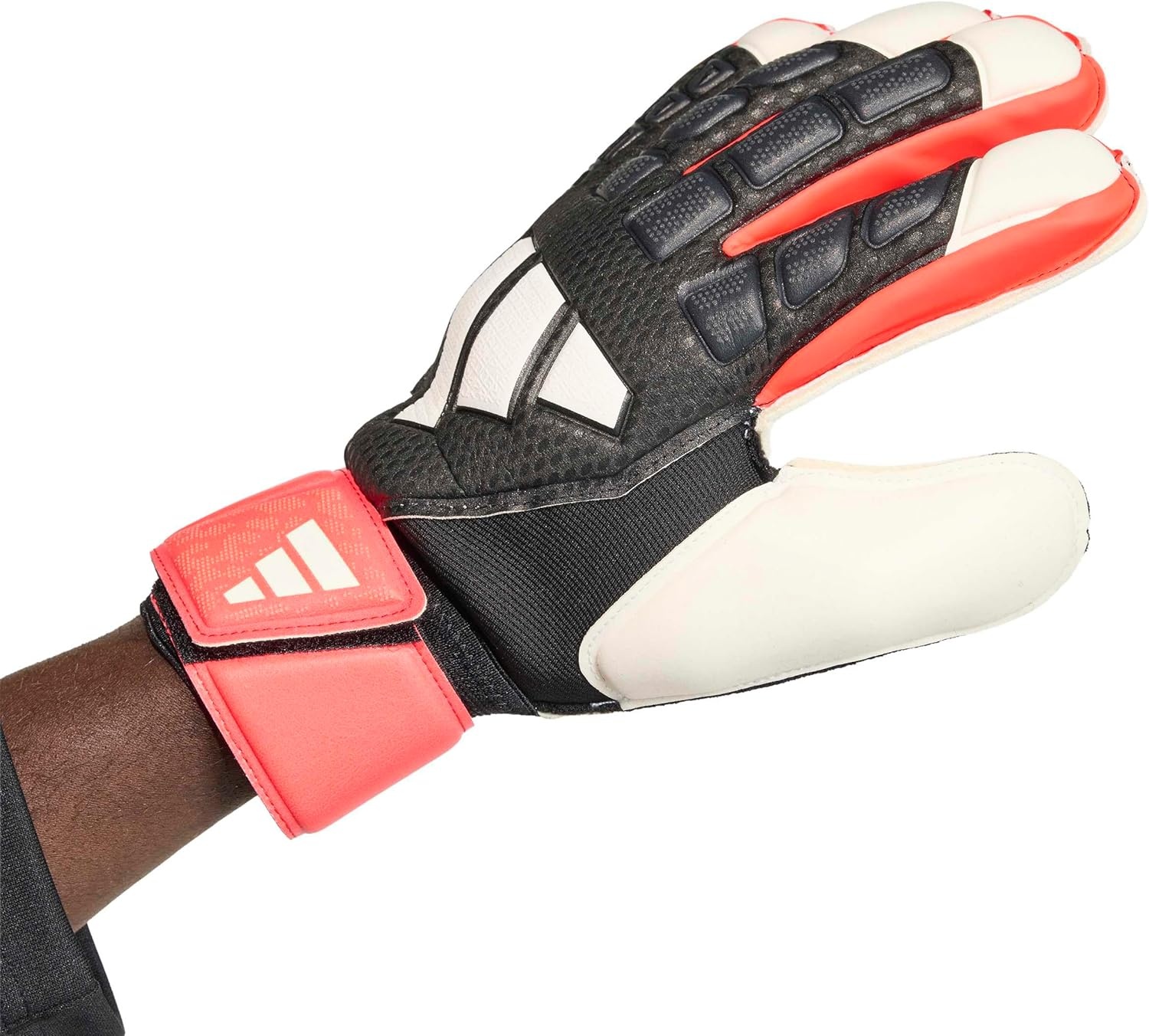 image:imageadidas Match Fingersave Goalkeeper Gloves Athletic WhiteBlackBlackWhite