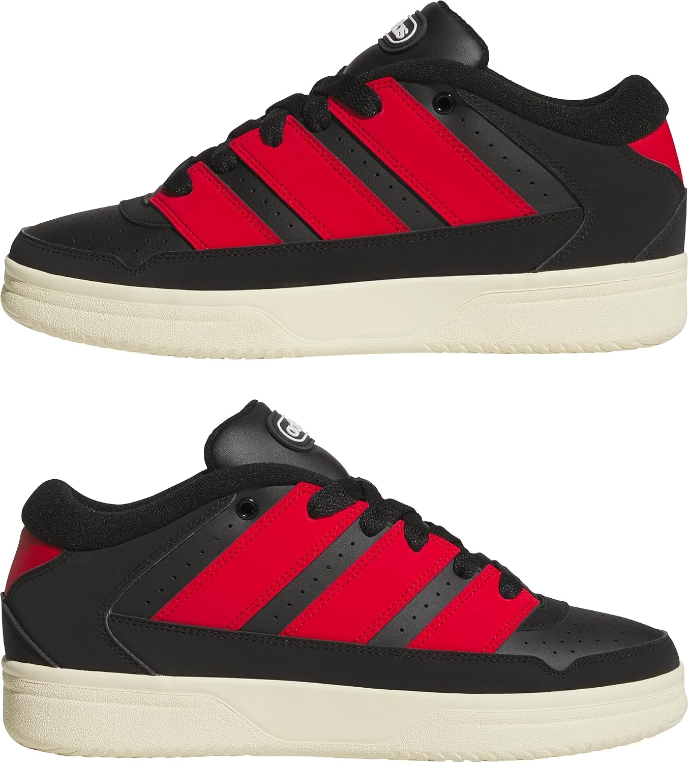 image:imageadidas Mens Break Start 2000 Lace Up Sneakers Shoes Casual BlackBlackBetter ScarletWarm Vanilla