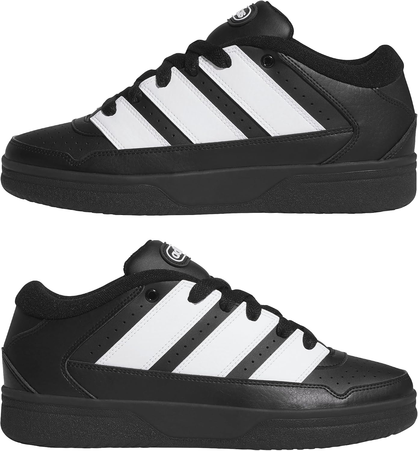image:imageadidas Mens Break Start 2000 Lace Up Sneakers Shoes Casual BlackBlackWhiteBlack