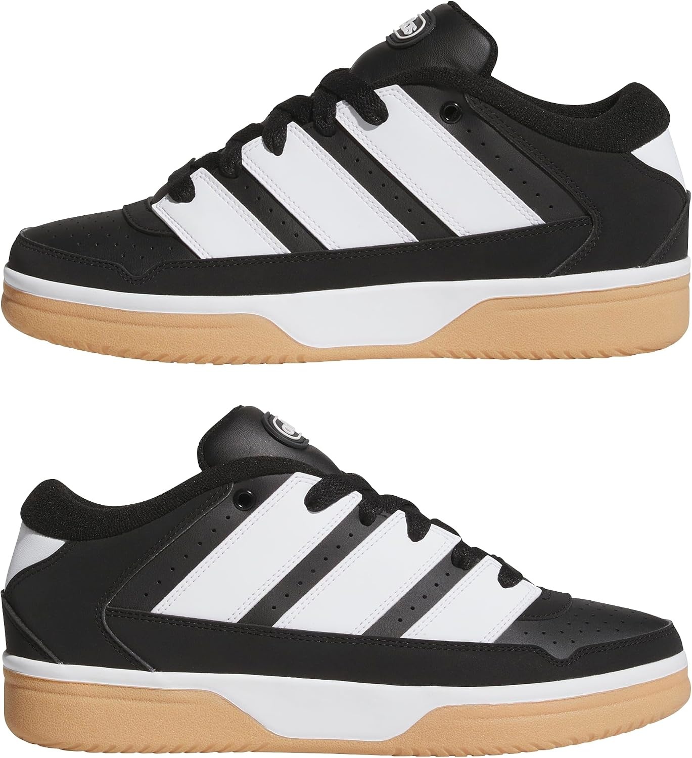 image:imageadidas Mens Break Start 2000 Lace Up Sneakers Shoes Casual BlackBlackWhiteGum