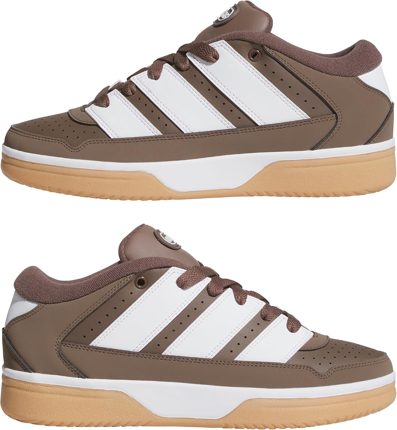 image:imageadidas Mens Break Start 2000 Lace Up Sneakers Shoes Casual BlackEarth StrataWhiteGum