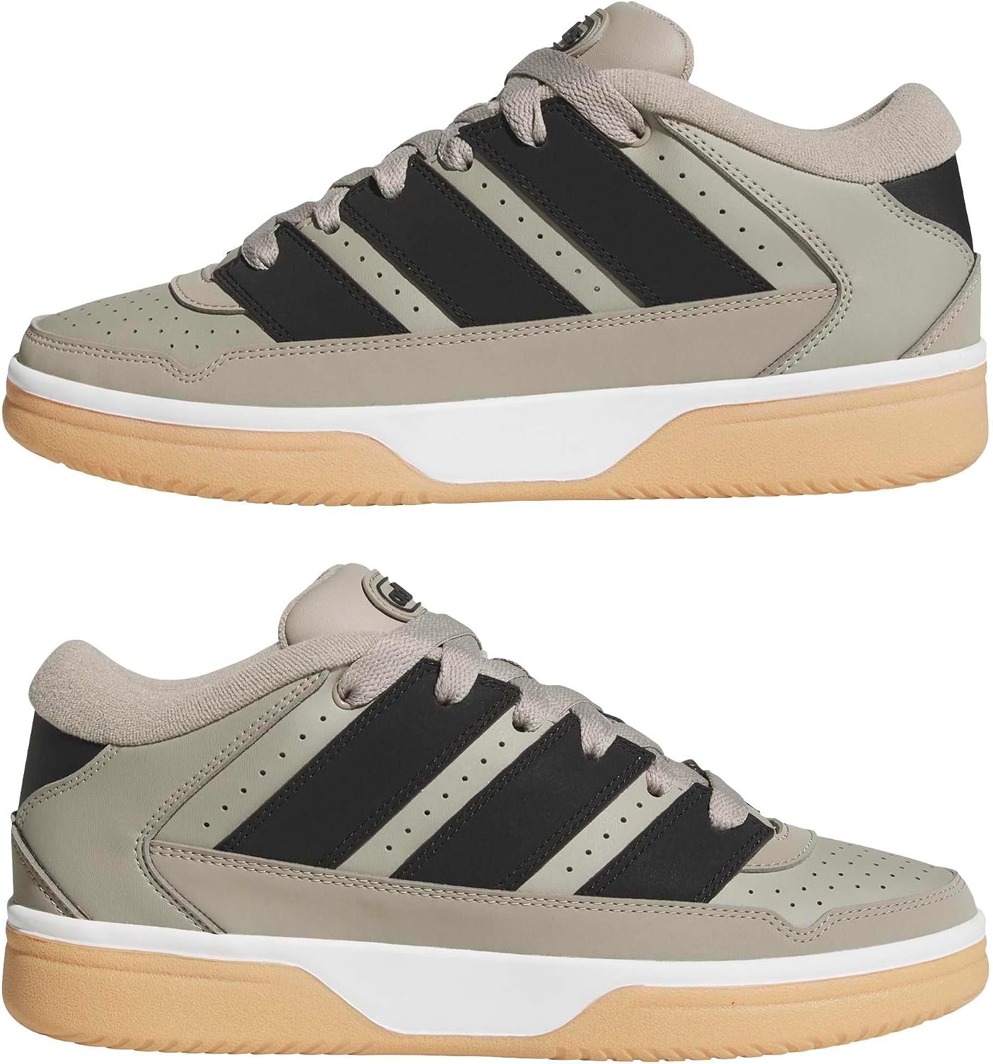 image:imageadidas Mens Break Start 2000 Lace Up Sneakers Shoes Casual BlackPutty BeigeBlackGum