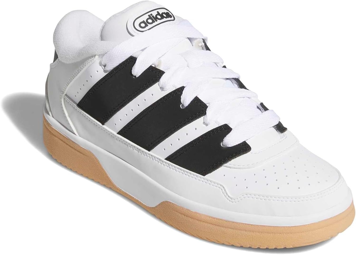 image:imageadidas Mens Break Start 2000 Lace Up Sneakers Shoes Casual BlackWhiteBlackGum