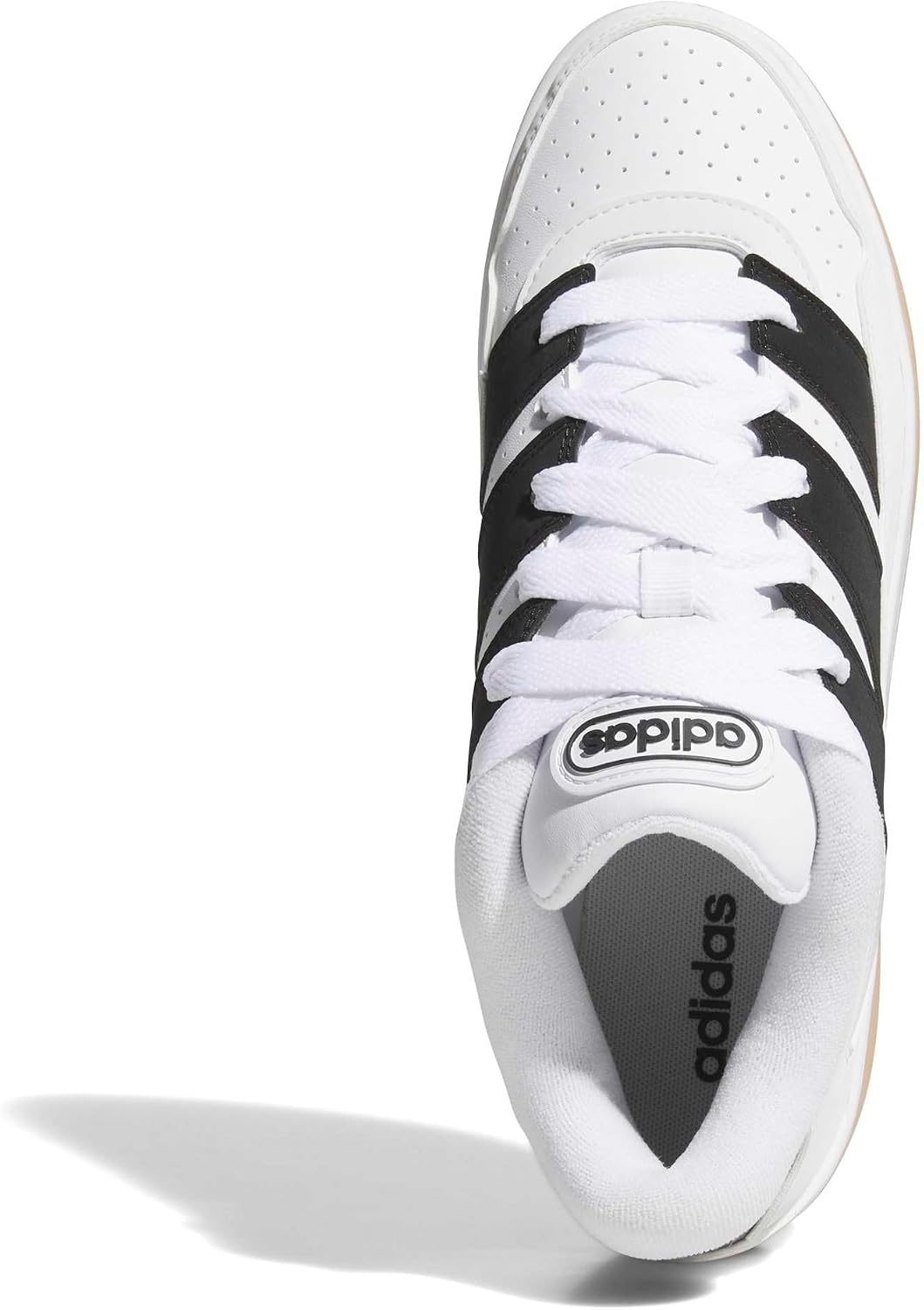 image:imageadidas Mens Break Start 2000 Lace Up Sneakers Shoes Casual BlackWhiteBlackGum