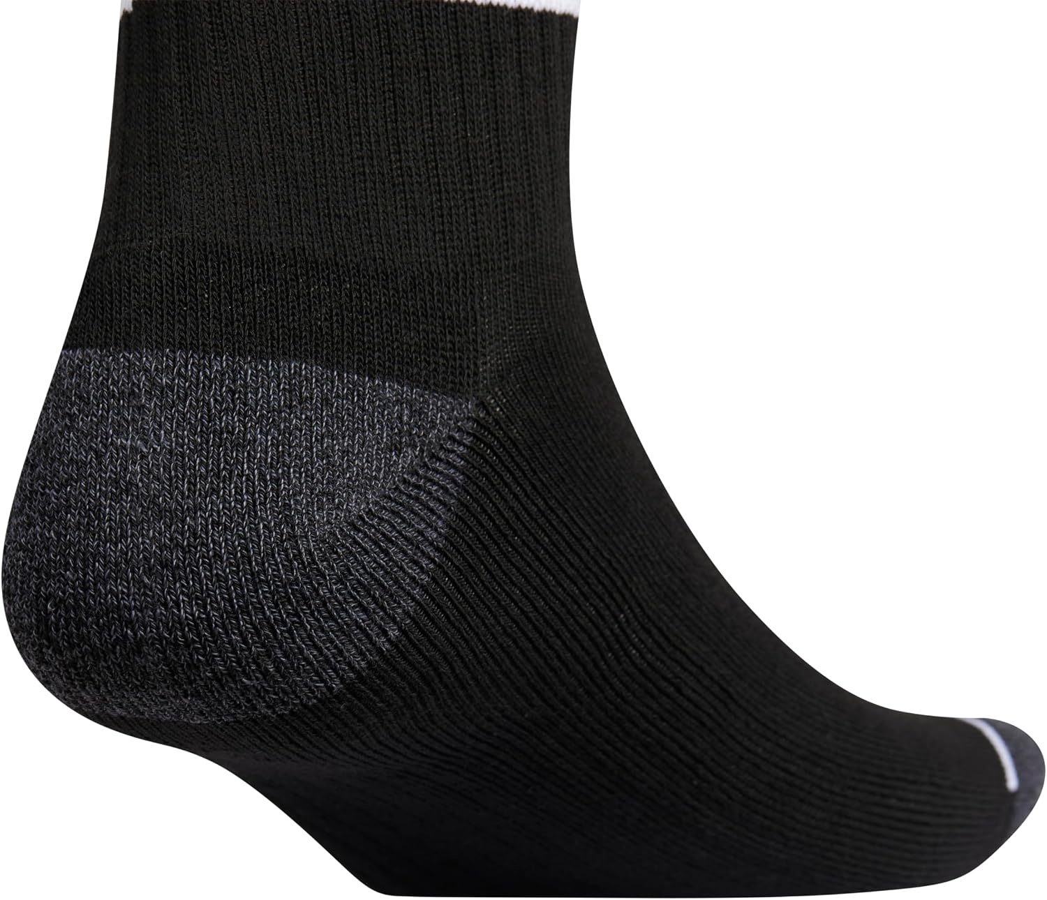 image:imageadidas Mens Cushioned High Quarter Socks 3 Pairs Durable amp ComfortableBlackOnix GreyWhite3stripe3