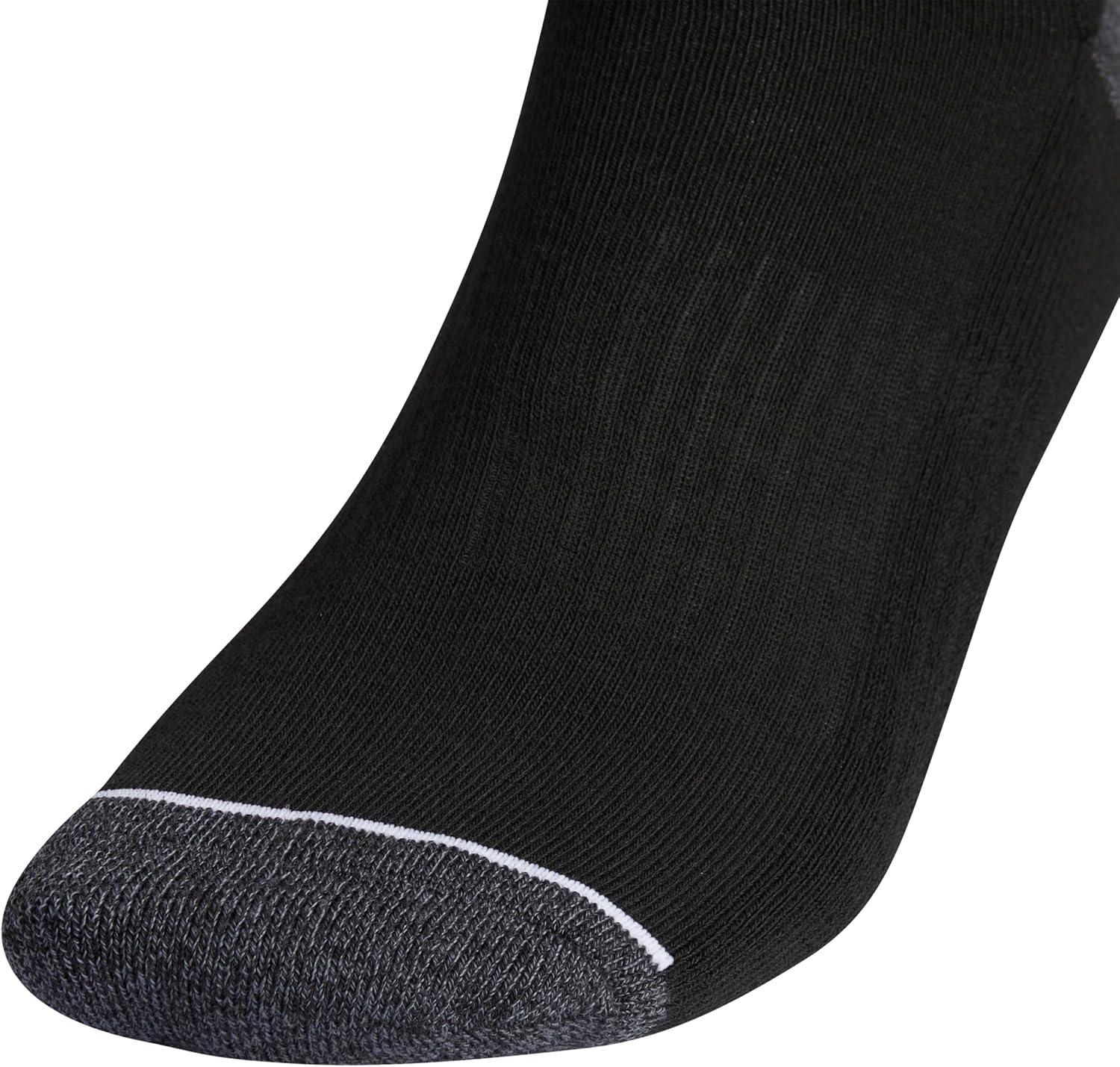 image:imageadidas Mens Cushioned High Quarter Socks 3 Pairs Durable amp ComfortableBlackOnix GreyWhite3stripe3
