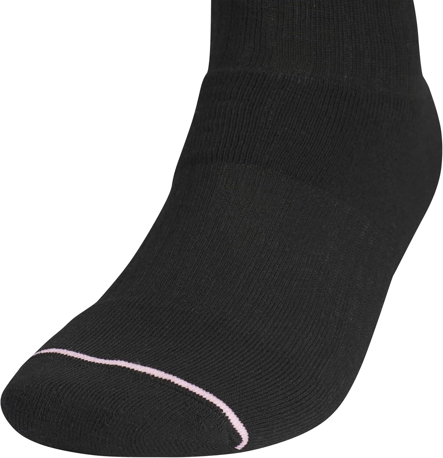 image:imageadidas Mens Cushioned High Quarter Socks 3 Pairs Durable amp ComfortableBlackTrue PinkWhite3