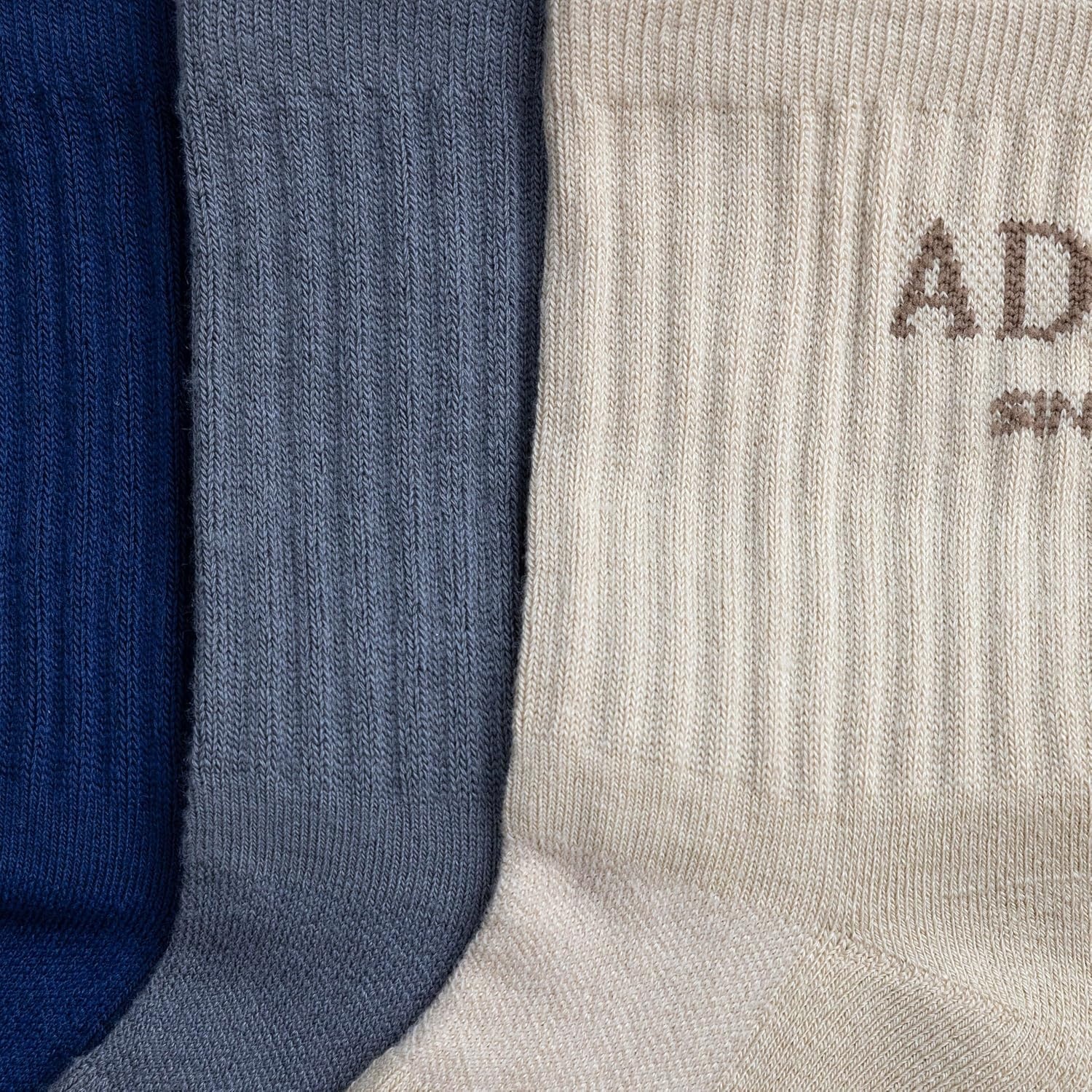 image:imageadidas Mens Cushioned High Quarter Socks 3 Pairs Durable amp ComfortableDark BlueOnix GreyKhaki Three5