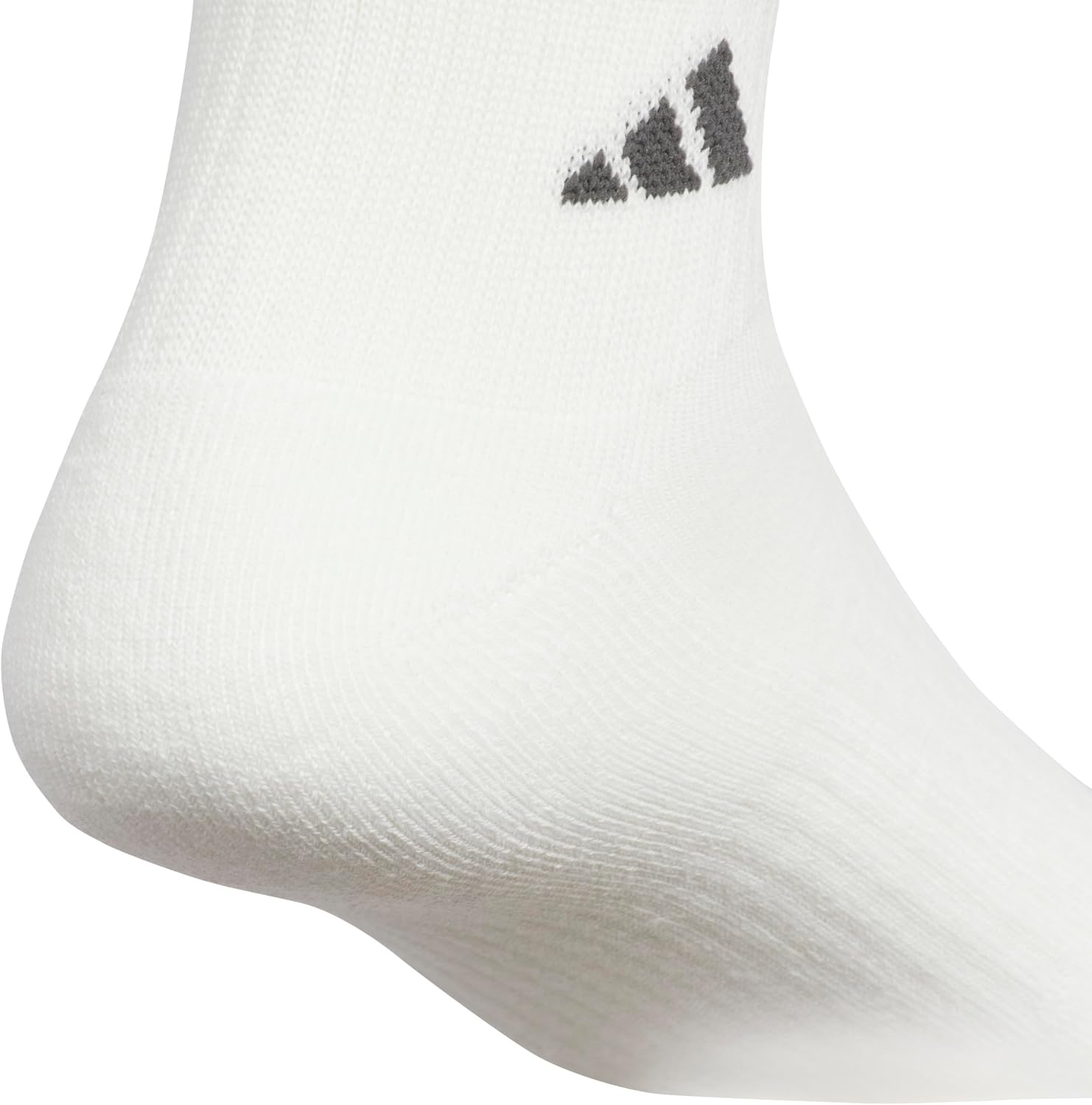 image:imageadidas Mens Cushioned High Quarter Socks 3 Pairs Durable amp ComfortableOff WhiteWonder Cargo KhakiGrey Six3stripe4