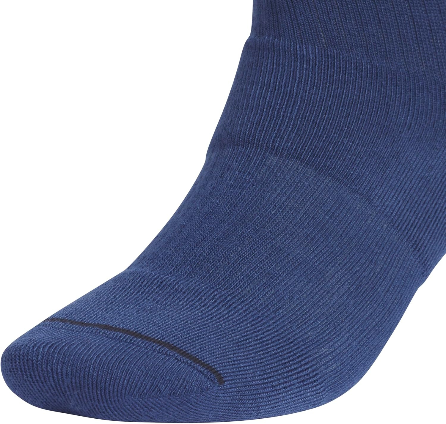 image:imageadidas Mens Cushioned High Quarter Socks 3 Pairs Durable amp ComfortableTech Indigo BlueCool Light HeatherWhite3