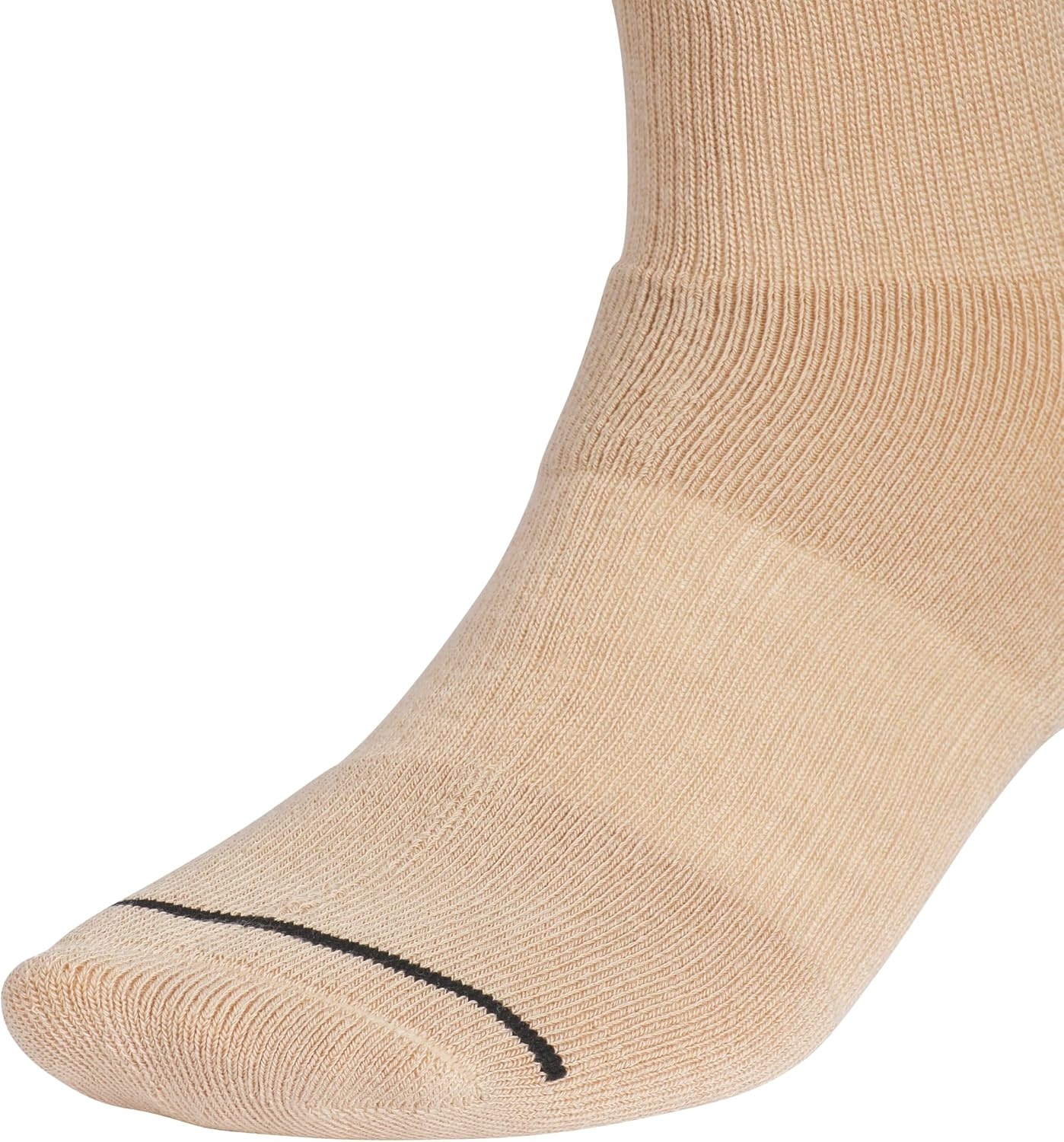 image:imageadidas Mens Cushioned High Quarter Socks 3 Pairs Durable amp ComfortableWarm Sandstone BeigeWhiteBlack4
