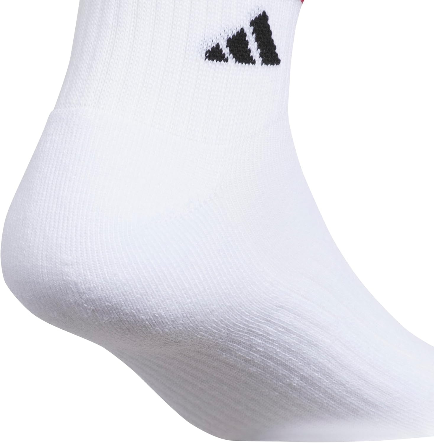 image:imageadidas Mens Cushioned High Quarter Socks 3 Pairs Durable amp ComfortableWhiteActive MaroonDark Blue3stripe4
