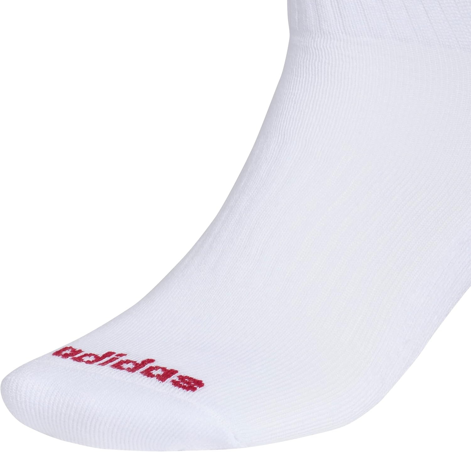 image:imageadidas Mens Cushioned High Quarter Socks 3 Pairs Durable amp ComfortableWhiteActive MaroonDark Blue3stripe4
