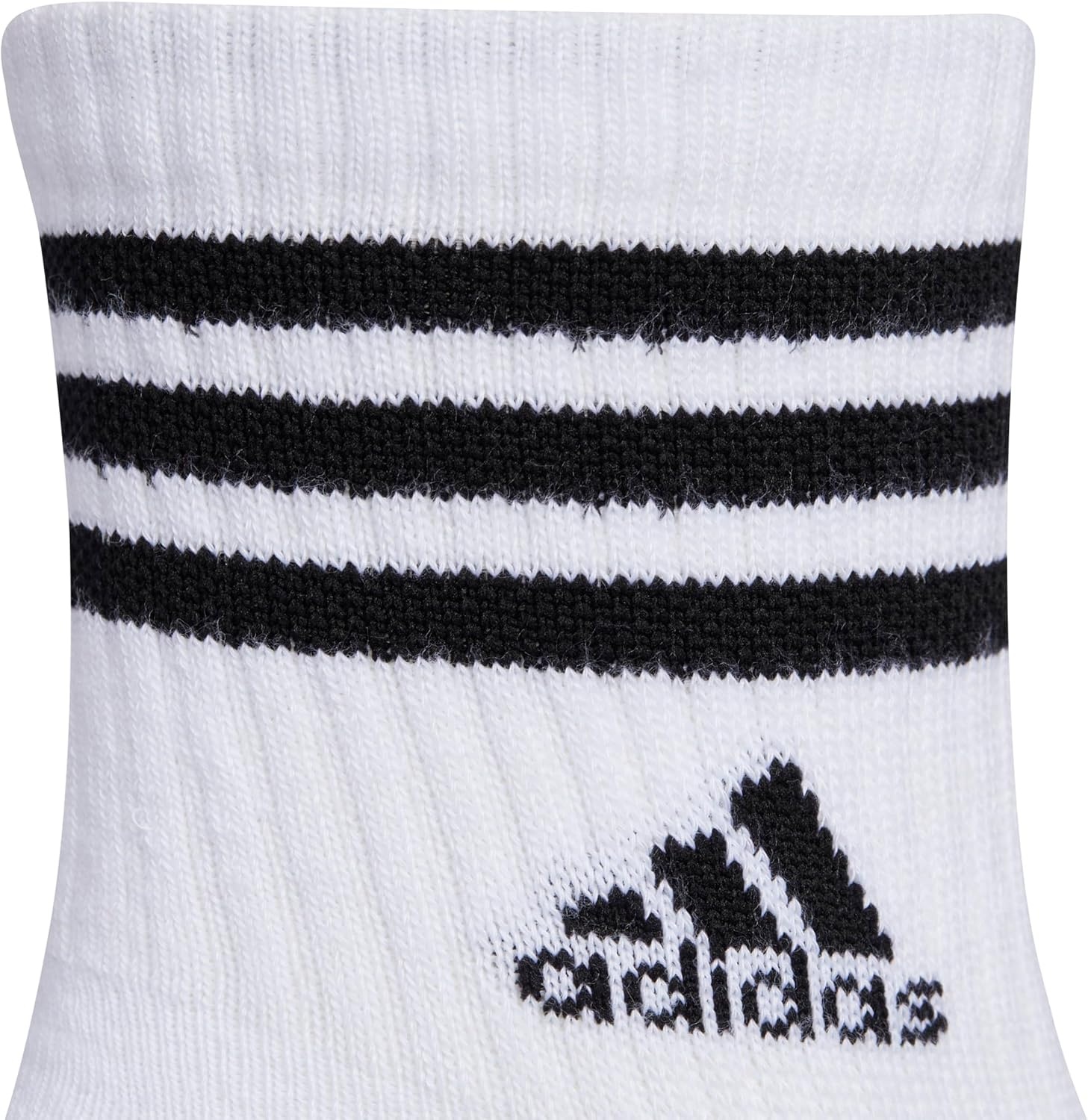 image:imageadidas Mens Cushioned High Quarter Socks 3 Pairs Durable amp ComfortableWhiteGreyBlack3stripe3