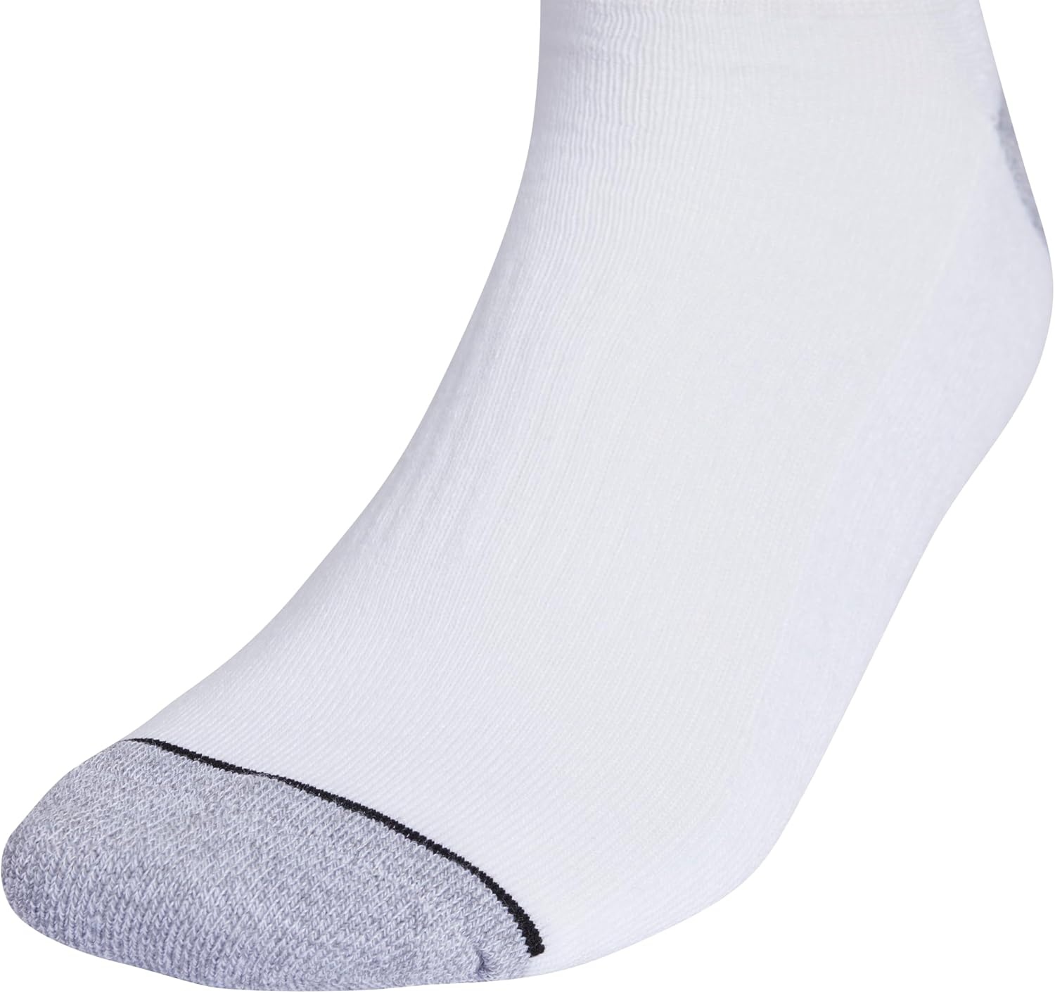 image:imageadidas Mens Cushioned High Quarter Socks 3 Pairs Durable amp ComfortableWhiteGreyBlack3stripe3
