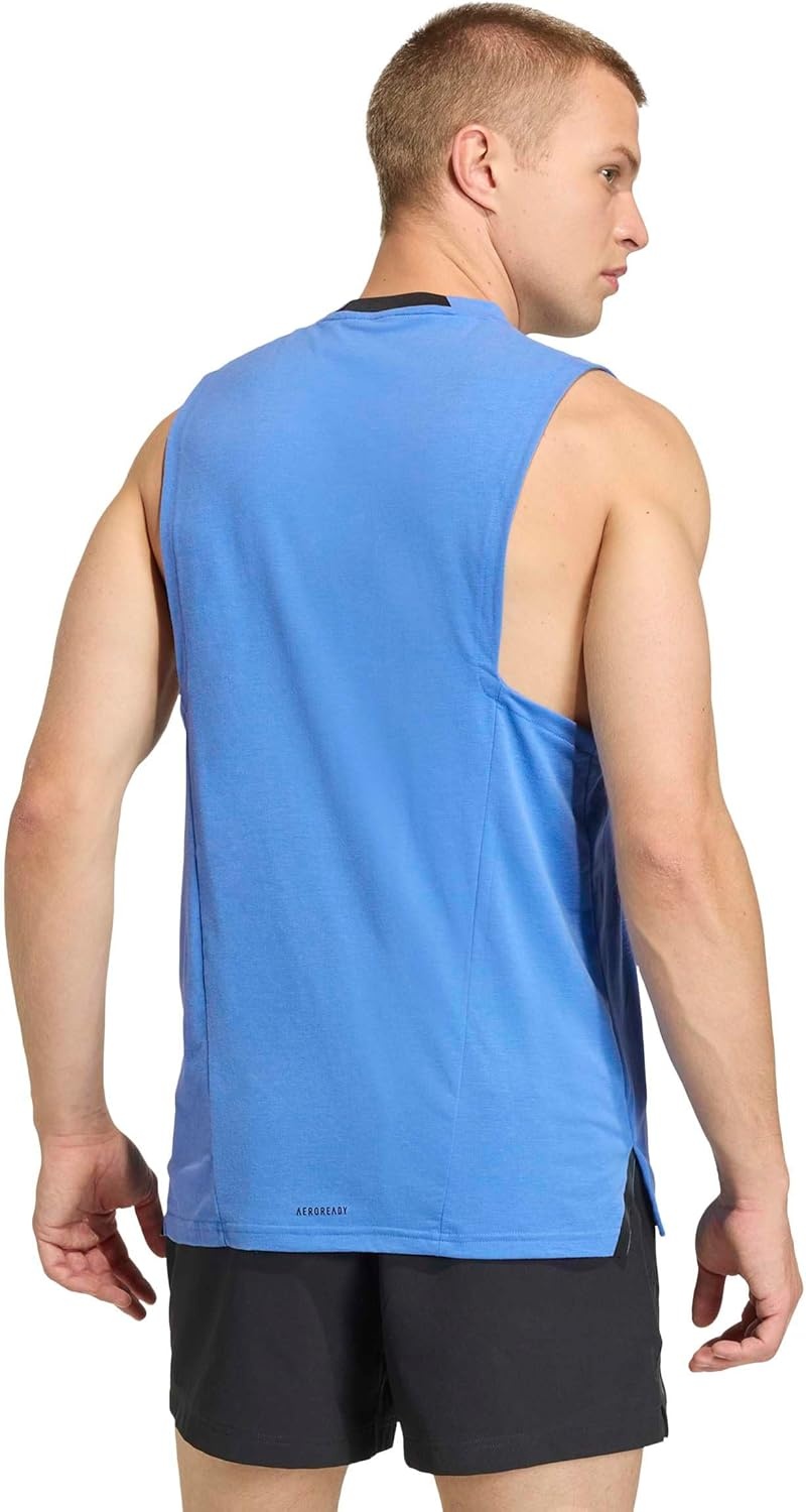 image:imageadidas Mens Designed for Training Workout Tank TopRay Blue