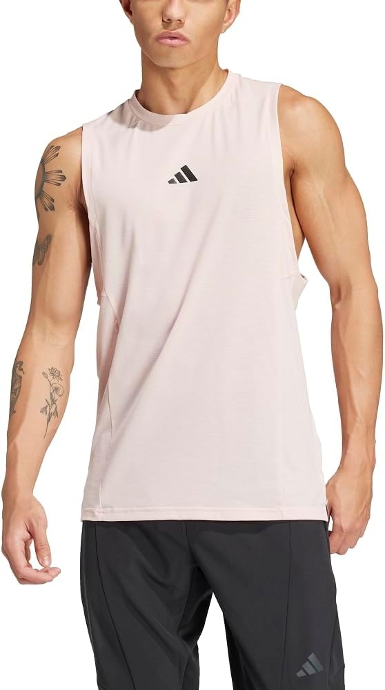 image:imageadidas Mens Designed for Training Workout Tank TopSandy Pink