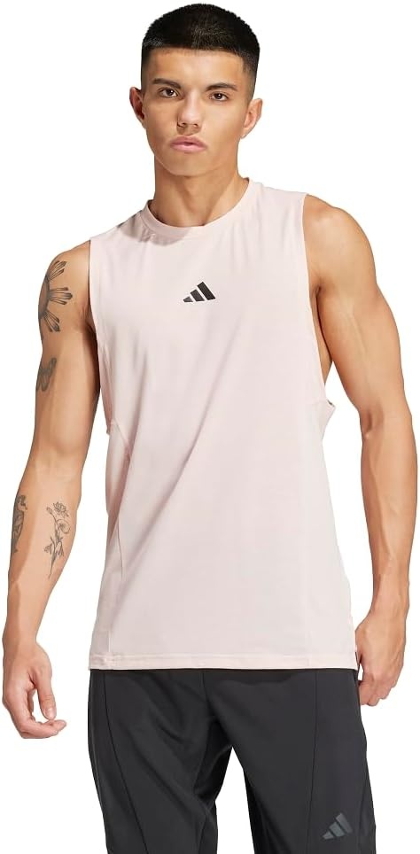 image:imageadidas Mens Designed for Training Workout Tank TopSandy Pink