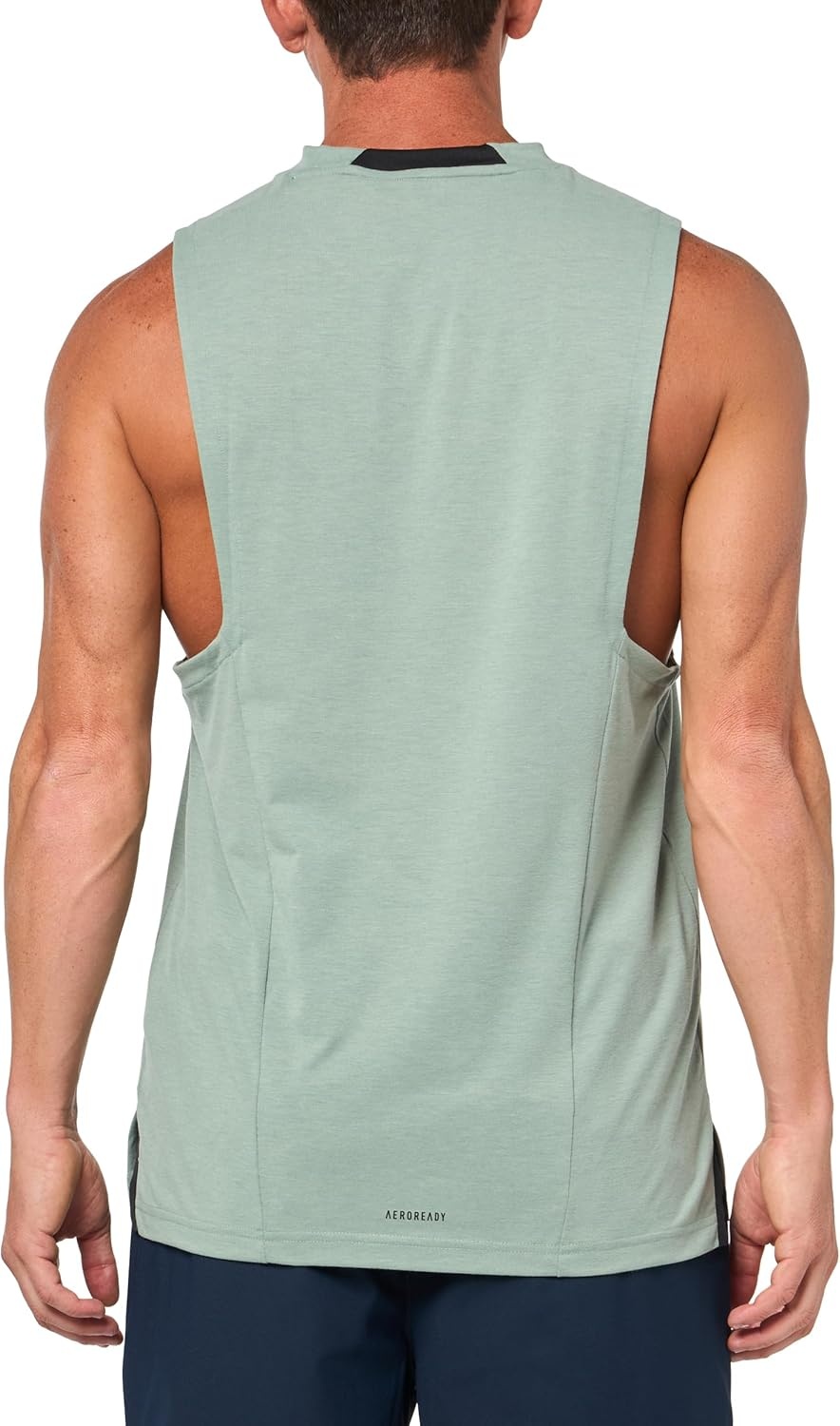 image:imageadidas Mens Designed for Training Workout Tank TopSilver Green