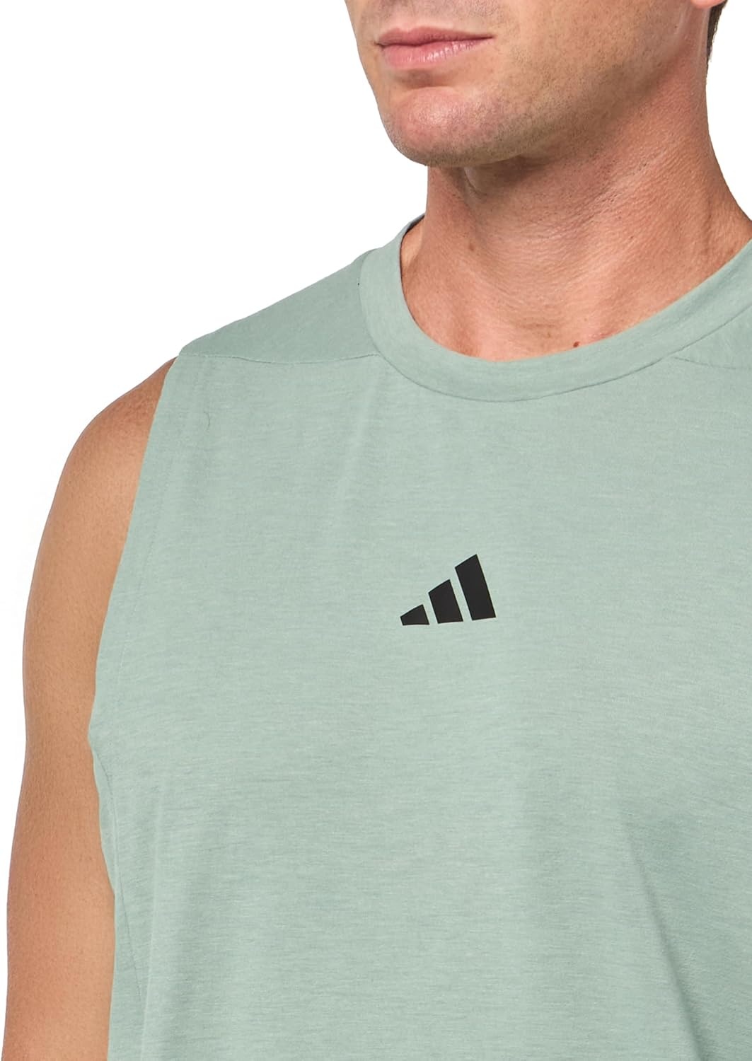 image:imageadidas Mens Designed for Training Workout Tank TopSilver Green