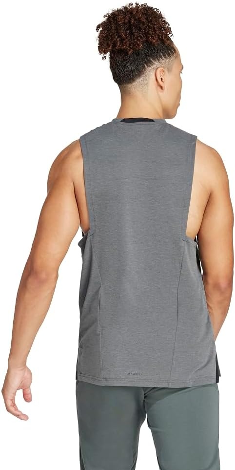 image:imageadidas Mens Designed for Training Workout Tank TopSolid Grey