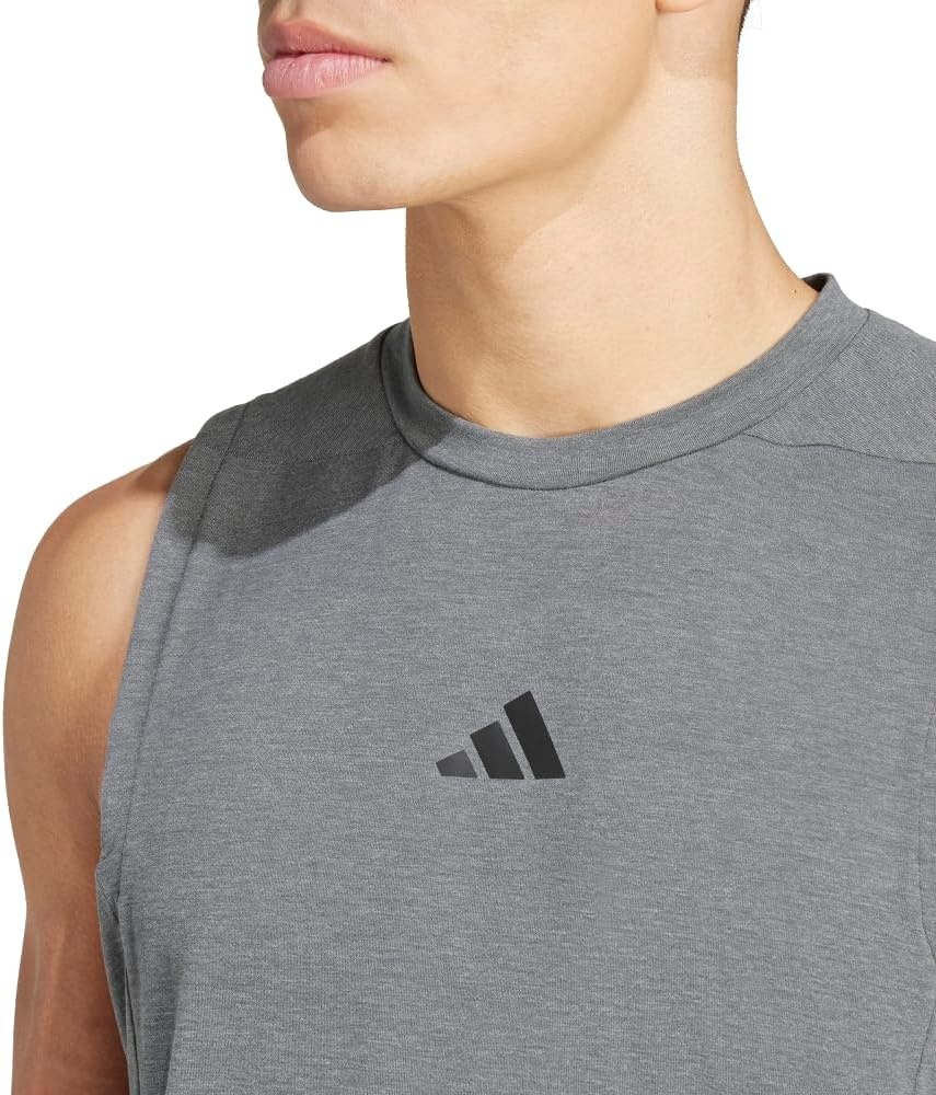 image:imageadidas Mens Designed for Training Workout Tank TopSolid Grey