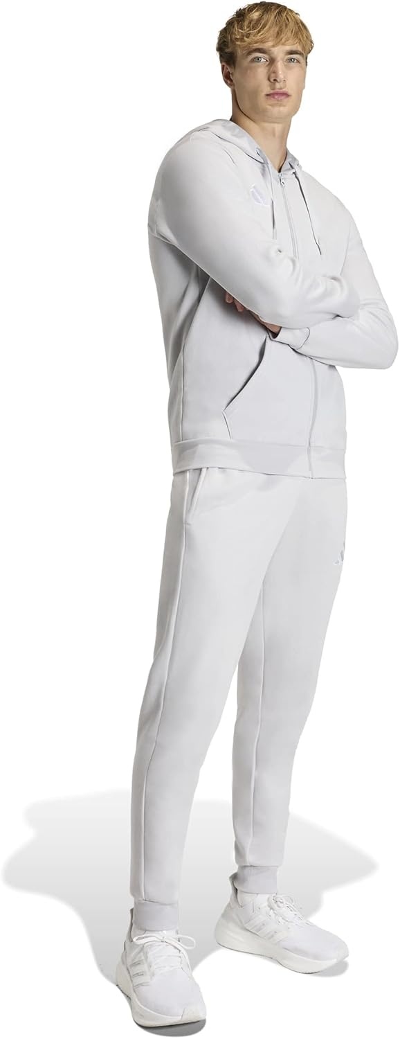 image:imageadidas Mens Entrada 26 Fullzip HoodieTeam Light GreyWhite
