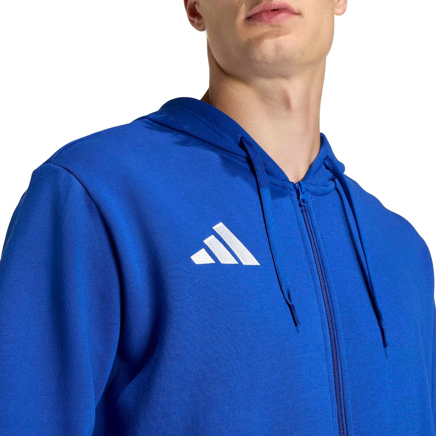 image:imageadidas Mens Entrada 26 Fullzip HoodieTeam Royal BlueWhite