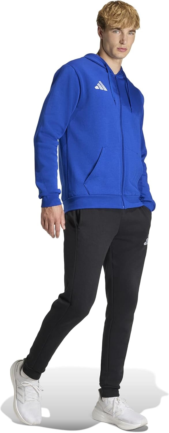 image:imageadidas Mens Entrada 26 Fullzip HoodieTeam Royal BlueWhite