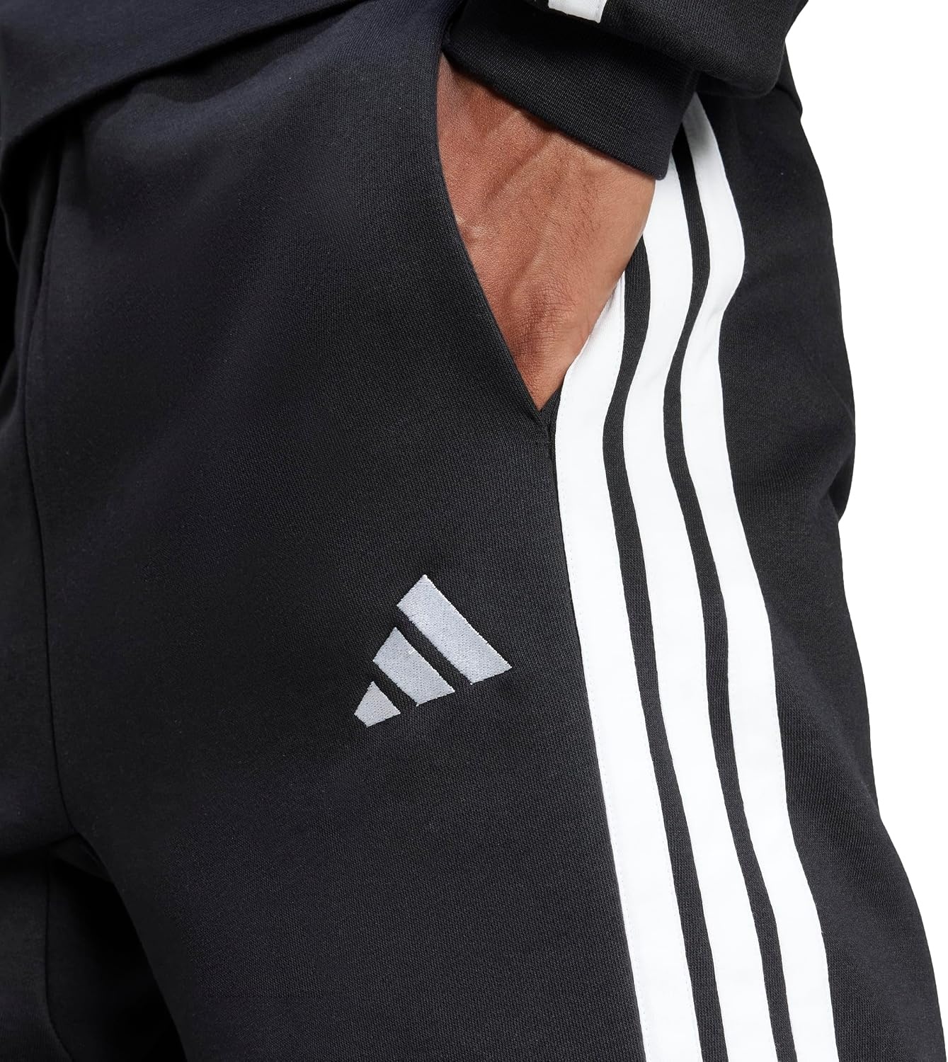 image:imageadidas Mens Essentials 3Stripes Fleece 9inch ShortsBlack White