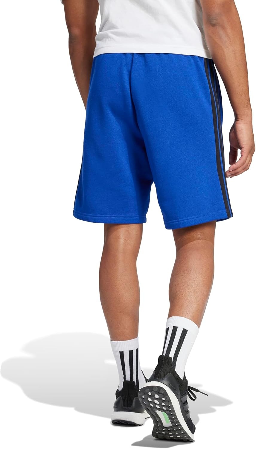 image:imageadidas Mens Essentials 3Stripes Fleece 9inch ShortsTeam Royal BlueBlack