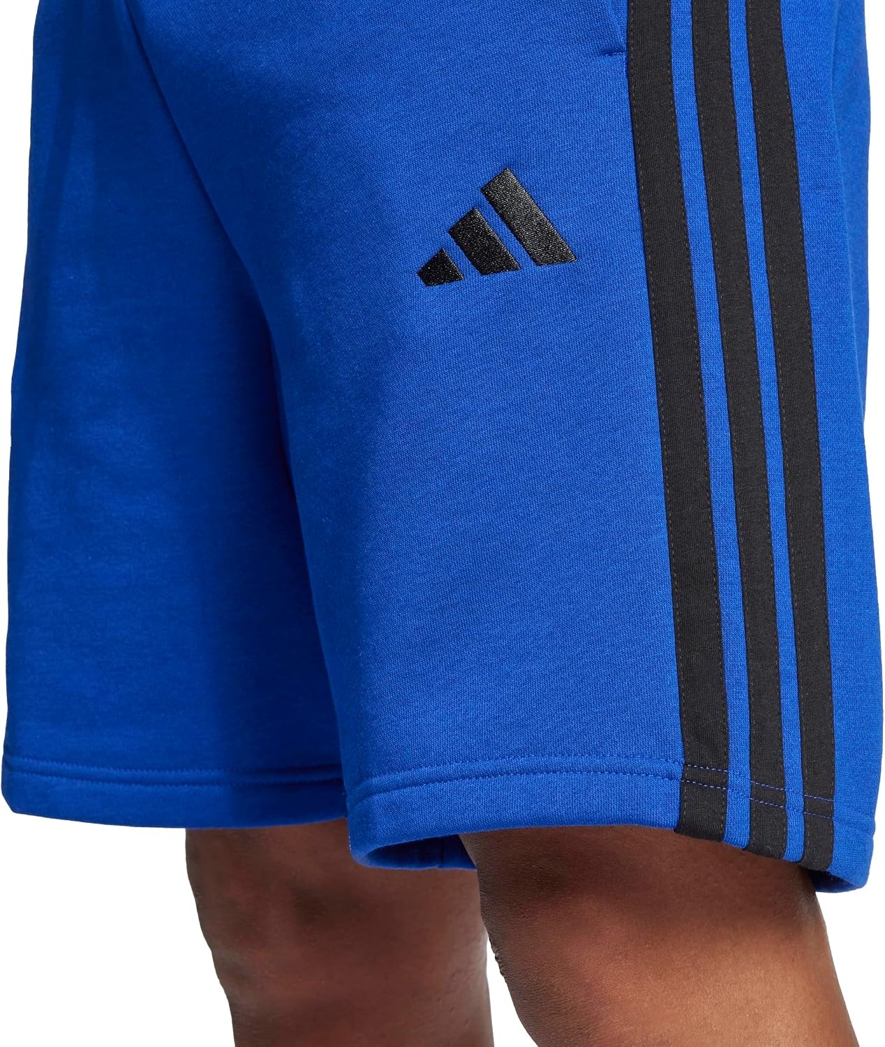 image:imageadidas Mens Essentials 3Stripes Fleece 9inch ShortsTeam Royal BlueBlack