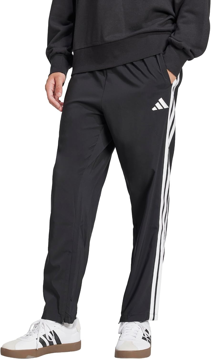 image:imageadidas Mens Essentials 3Stripes Open Hem Stanford PantsBlackWhite