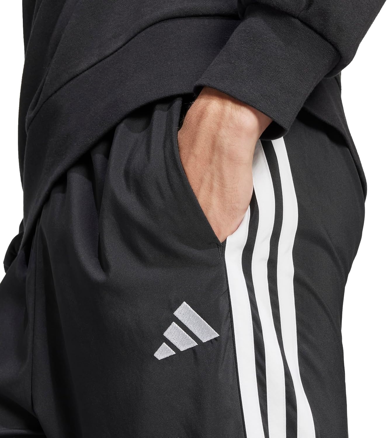 image:imageadidas Mens Essentials 3Stripes Open Hem Stanford PantsBlackWhite