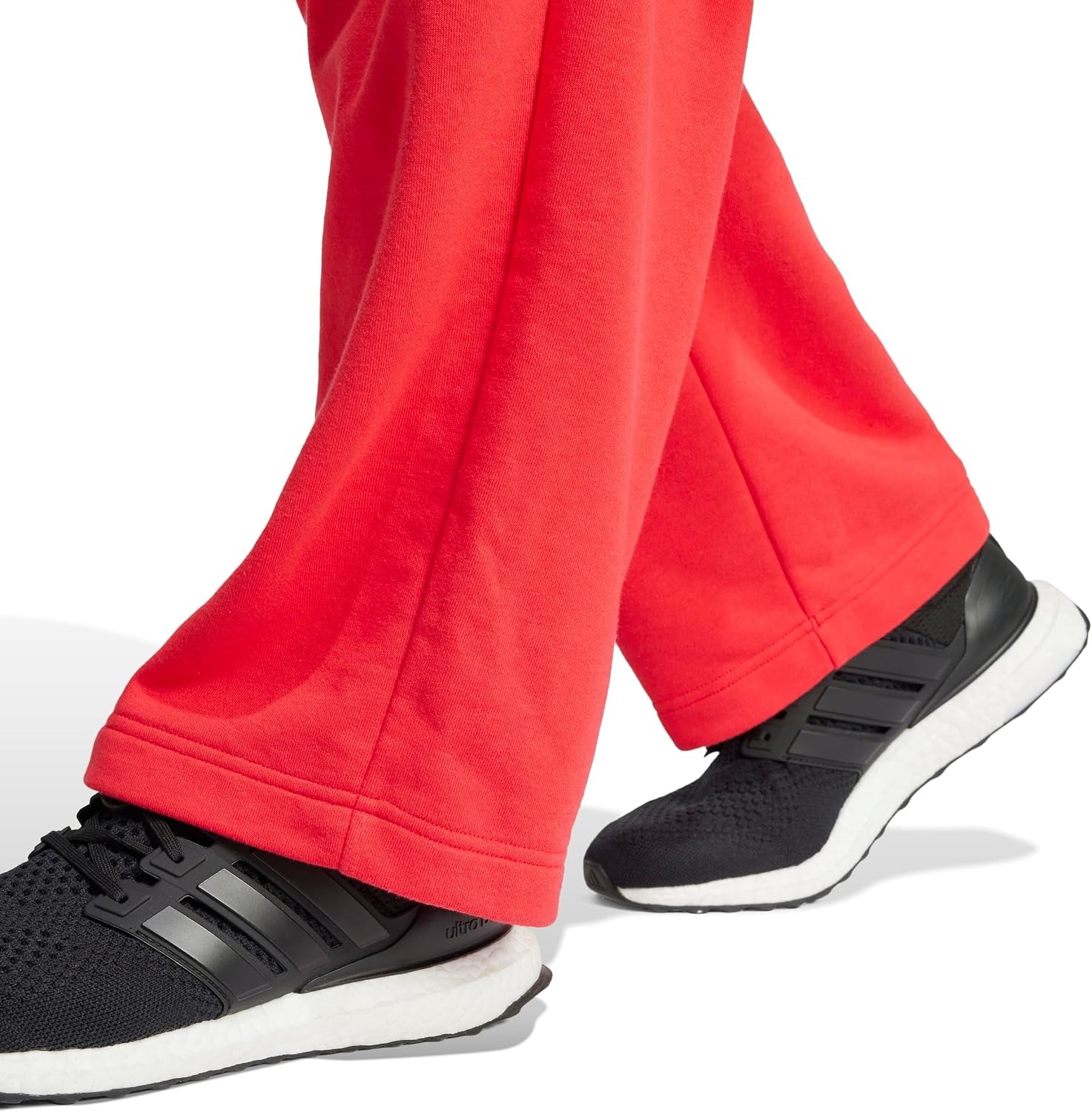 image:imageadidas Mens Essentials 3bar Wide Leg PantsPure RubyBlack