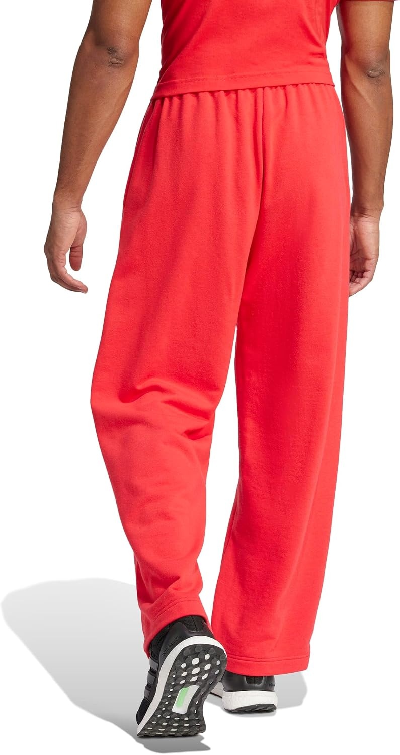 image:imageadidas Mens Essentials 3bar Wide Leg PantsPure RubyBlack