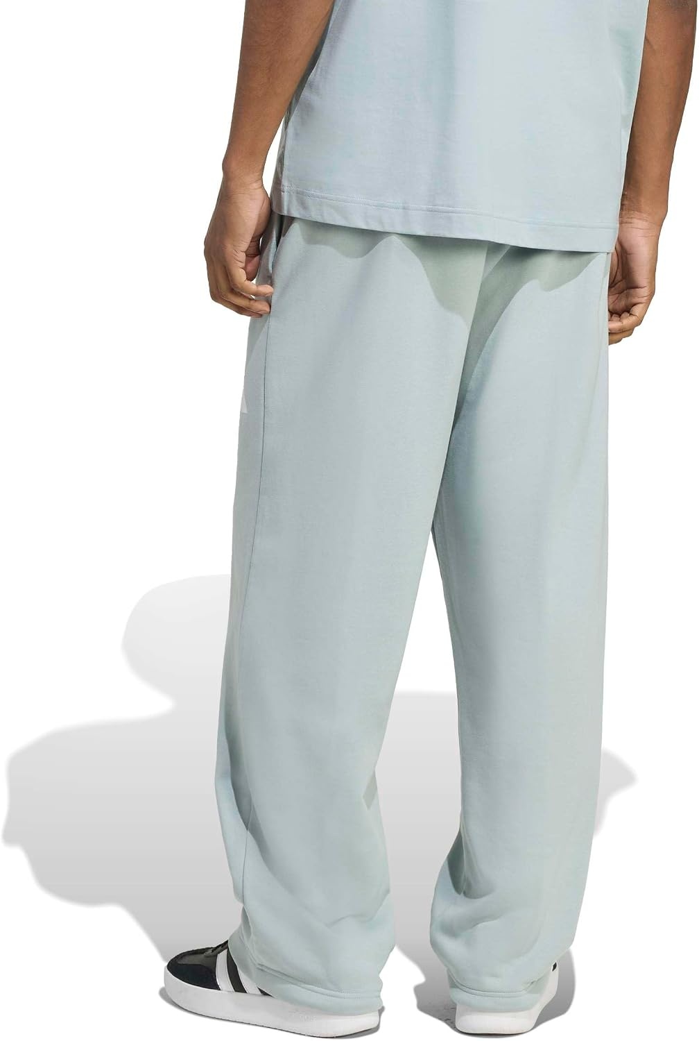 image:imageadidas Mens Essentials 3bar Wide Leg PantsWonder SageWhite
