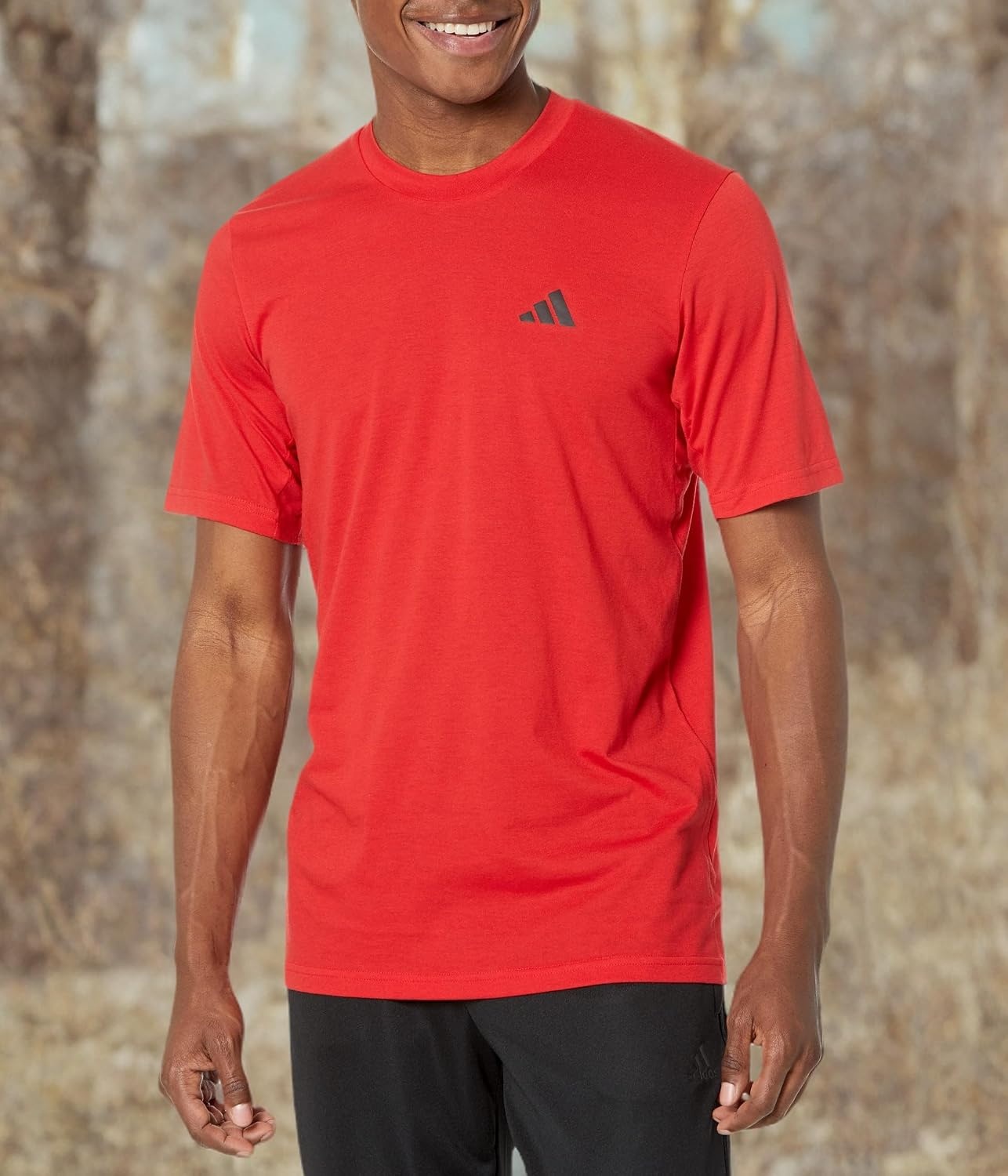 image:imageadidas Mens Essentials Feel Ready Training TShirtBetter ScarletBlack