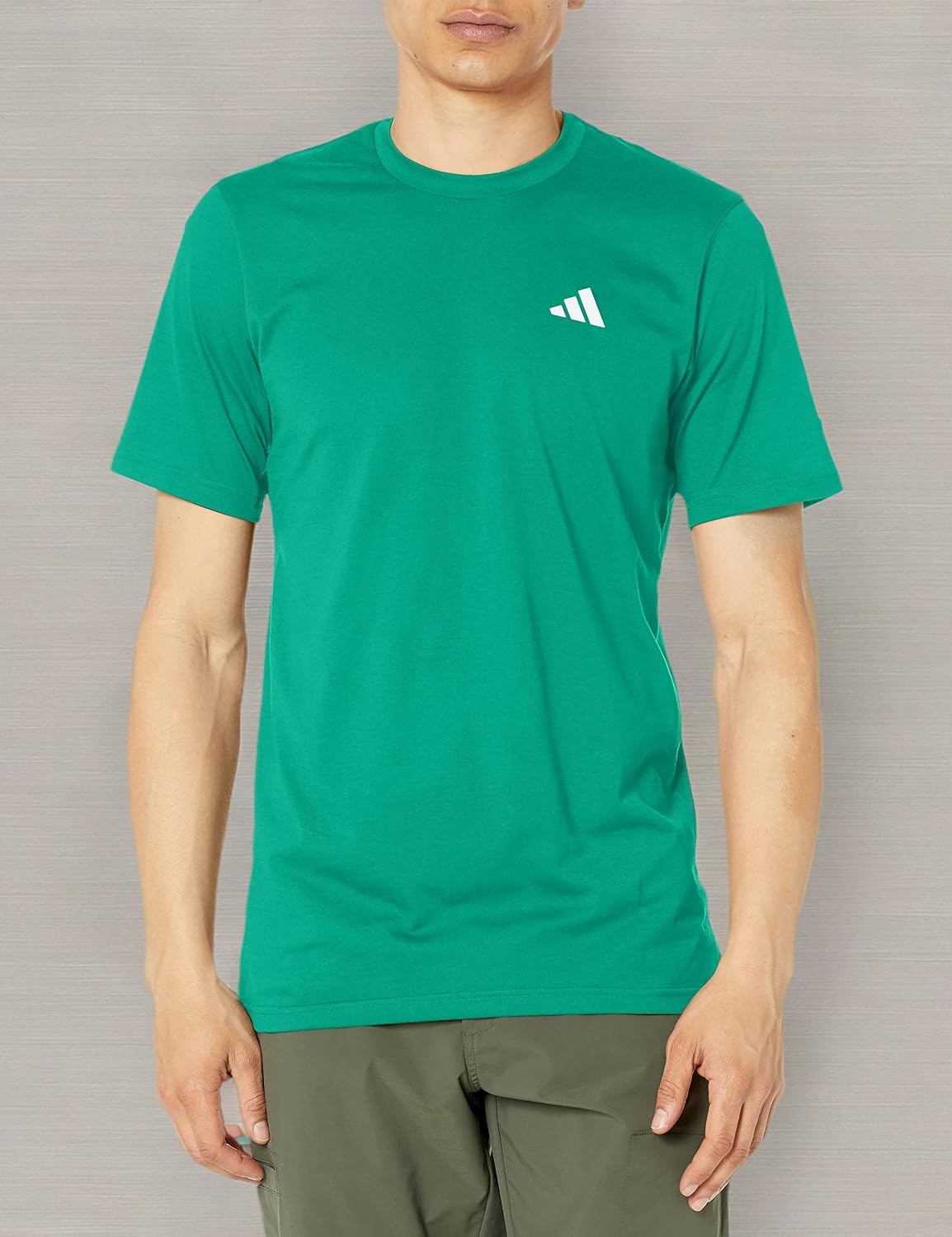 image:imageadidas Mens Essentials Feel Ready Training TShirtCourt GreenWhite