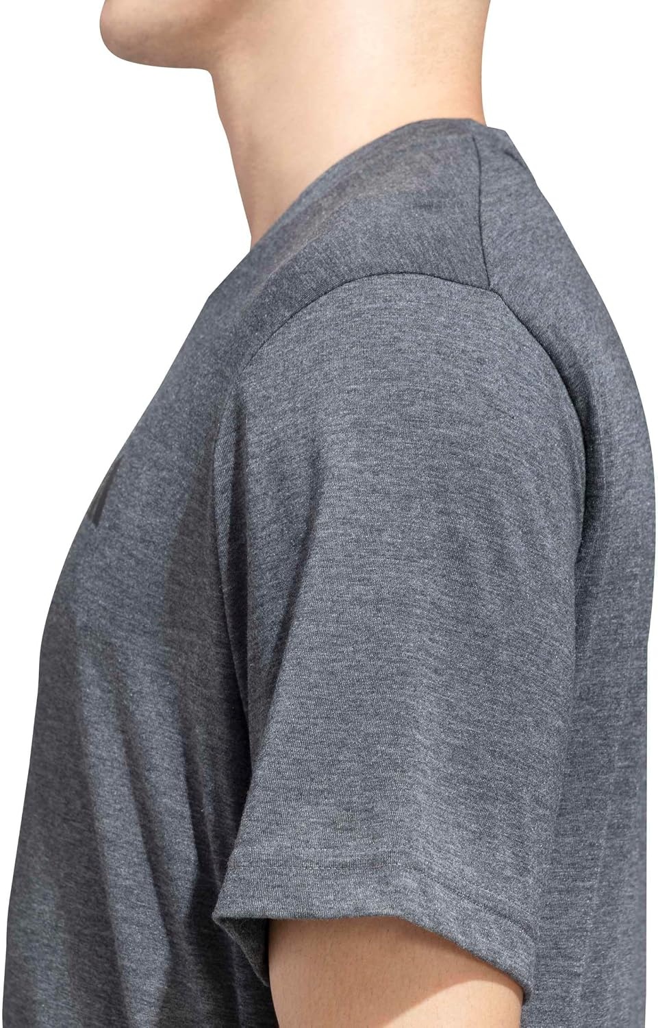 image:imageadidas Mens Essentials Feel Ready Training TShirtDark Grey HeatherWhiteBlack