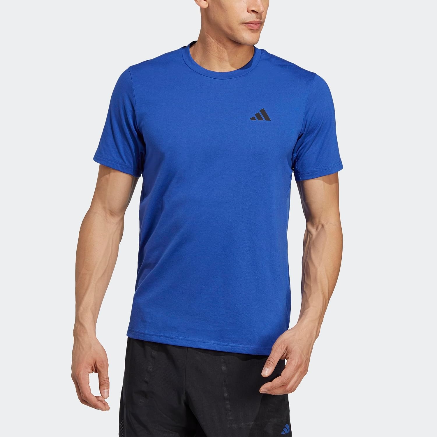 image:imageadidas Mens Essentials Feel Ready Training TShirtLucid BlueSemi Lucid BlueBlack